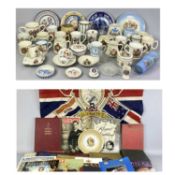 COMMEMORATIVE WARE - a collection including mugs, plates, lidded bowls, London News, books and other