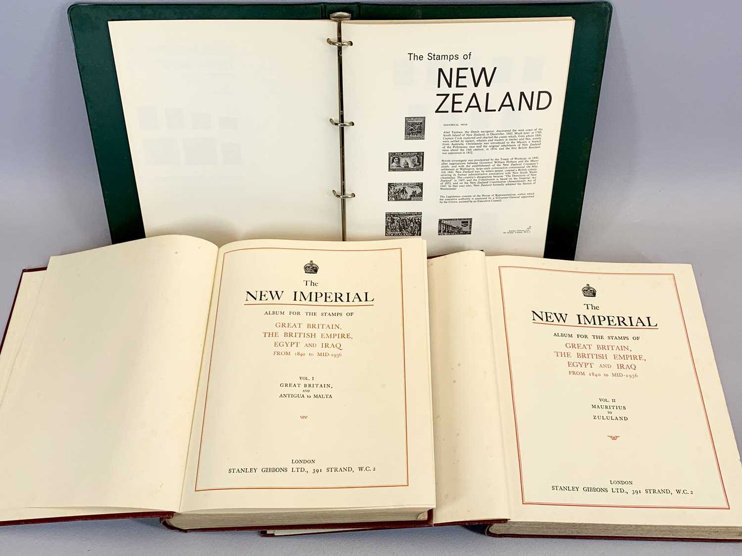 STAMPS - Volumes 1 & 2 of 'The New Imperial Album 1840 - Mid 1936'. Both in good condition and