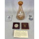 FESTIVAL OF BRITAIN 1951 - a commemorative Crown in presentation box, a chrome caddy spoon with