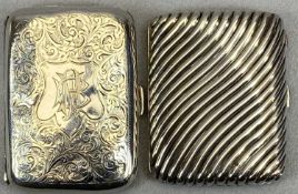 HALLMARKED SILVER CIGARETTE CASE - Chester 1900, Maker William Neale & Sons, the cover engraved with