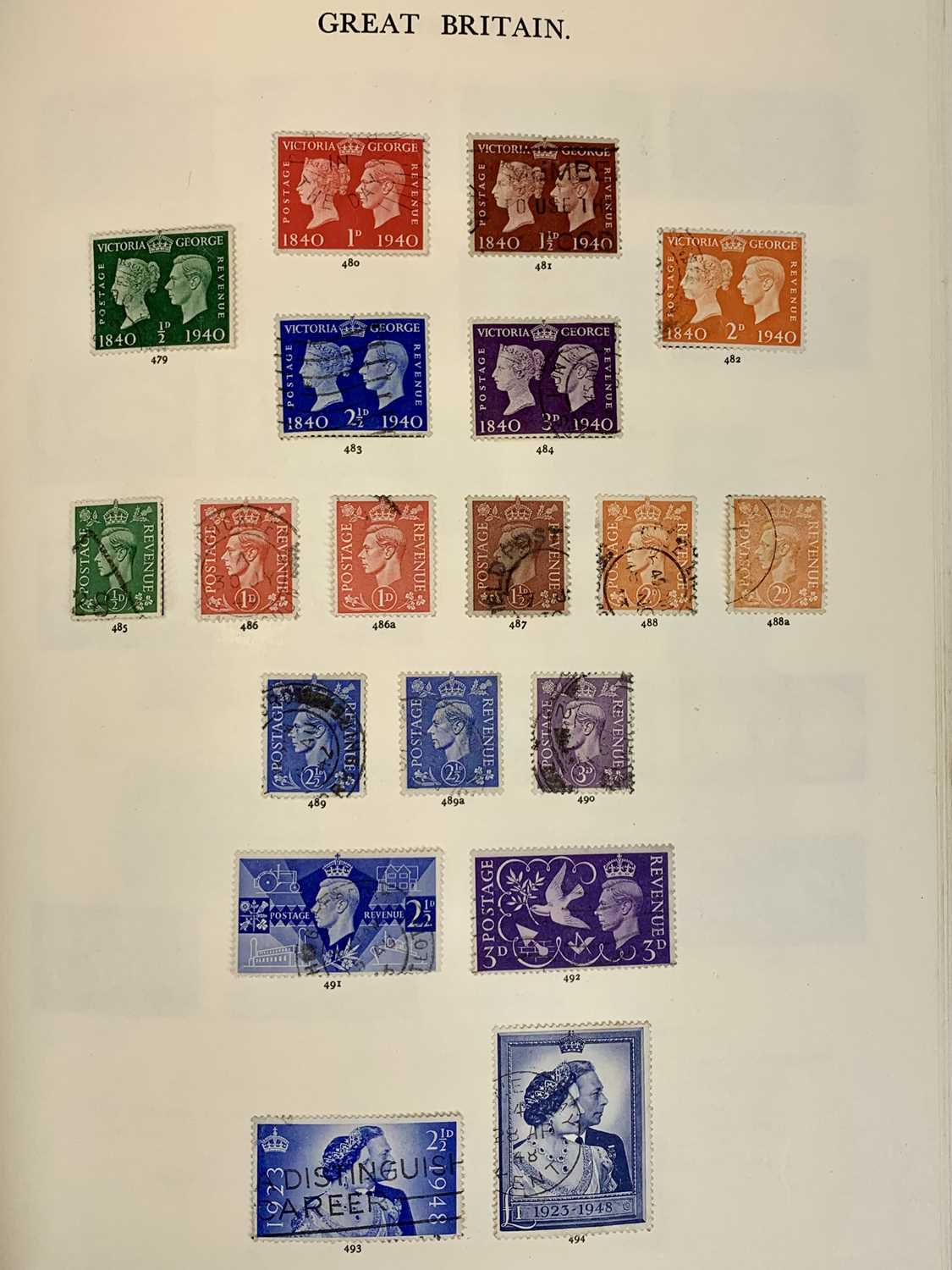 STAMPS - Well filled 'Windsor' album (very high catalogue value) to include 2 x four margin 1d - Image 9 of 12