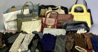 LADY'S LEATHER GLOVES, various handbags and other accessories, a large collection