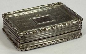 VICTORIAN SILVER VINAIGRETTE - Birmingham 1845, Maker Francis Clark, having raised outer borders