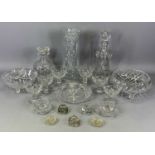 CUT GLASSWARE COLLECTION - including six Brierley Crystal sundae dishes, circular decanter with