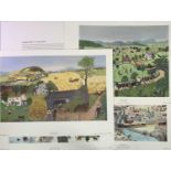 GRANDMA MOSES - a portfolio of eight paintings reproduced in full colour by Art Bryn America, 36 x