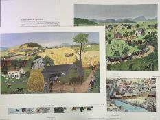 GRANDMA MOSES - a portfolio of eight paintings reproduced in full colour by Art Bryn America, 36 x