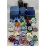 CAITHNESS GLASS PAPERWEIGHTS (9) with a large collection of other glass paperweights, some with