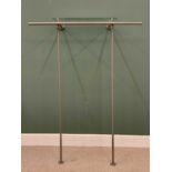 OFFERED WITH LOT 18 - MODERN GLASS & CHROME HALL DISPLAY SHELF - 170cms H, 126cms W, 51cms D