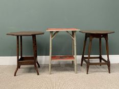 FURNITURE ASSORTMENT (3) - occasional tables; two hexagonal 56cms H, 57cms W, 57cms D (the