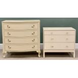 PLUS LOT 30 - CHESTS OF DRAWERS (2) - French Provincial style example with four drawers, 91cms H,