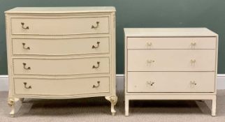 PLUS LOT 30 - CHESTS OF DRAWERS (2) - French Provincial style example with four drawers, 91cms H,