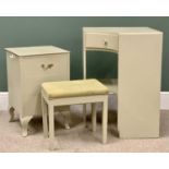 OFFERED WITH LOT 31 - BEDROOM FURNITURE (3) - painted items to include corner dressing table,