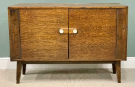 PLUS LOT 33 - MID CENTURY OAK SIDEBOARD - elegant minimalistic appearance with fitted interior,