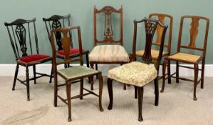 CHAIR ASSORTMENT (7) - antique and other chairs, to include two pairs