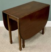 VINTAGE MAHOGANY GATE LEG DINING TABLE - on tapered supports and spade feet, 75cms H, 150cms W (