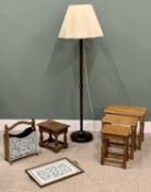 FURNISHING ASSORTMENT - to include nest of three coffee tables, 49cms H, 51cms W, 34cms D (the