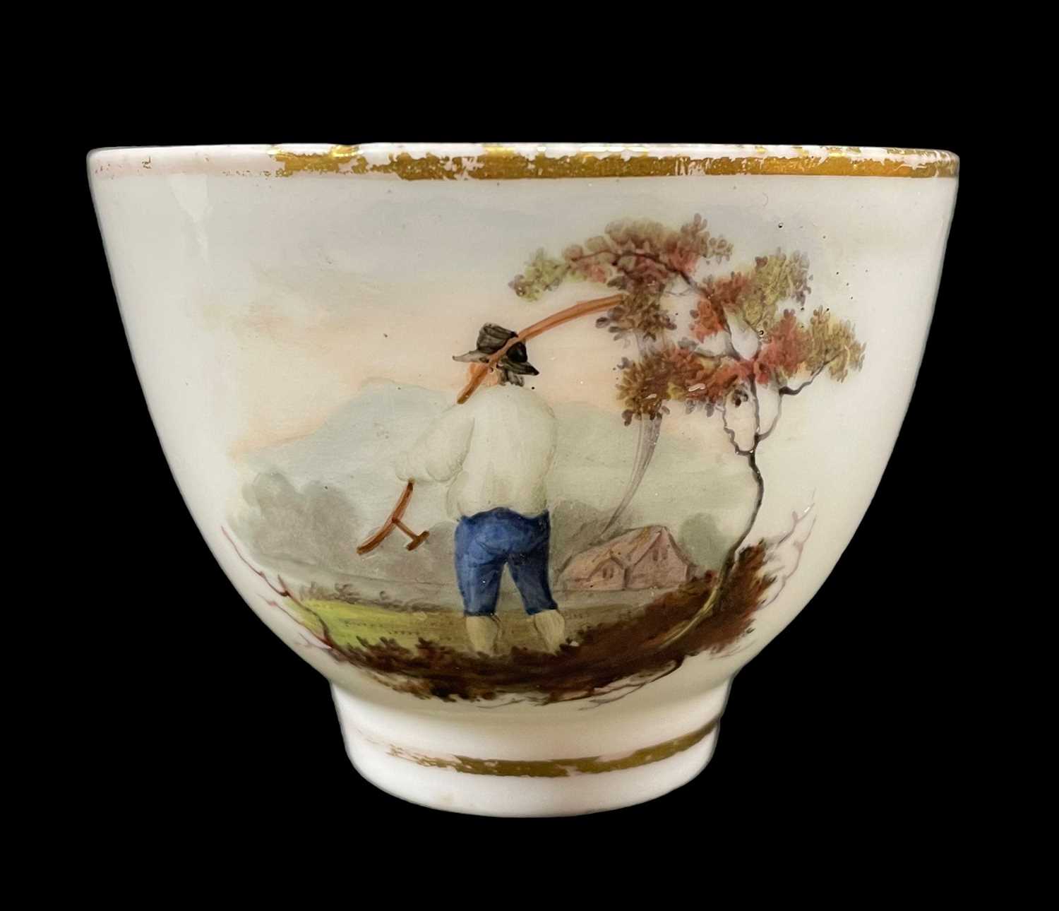 SWANSEA GLASSY PASTE PORCELAIN CUP & SAUCER, circa 1815, decorated by William Billingsley, the cup - Image 2 of 20