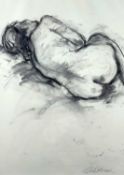 ‡ GLO WILLIAMS charcoal - entitled verso 'Nude Study I', signed in pencilDimensions: 50 x
