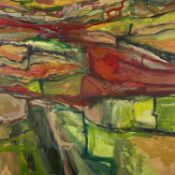 ‡ NICHOLAS WARD oil on canvas - abstract landscape, signed with initials versoDimensions: 100 x