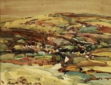 ‡ WILL EVANS watercolour - Gower landscape, signed and dated 1928 Dimensions: 21 x 26.