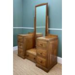 PAUL MATT FOR BRYNMAWR: ARTS & CRAFTS OAK DRESSING TABLE, fitted six drawers below cheval mirror,