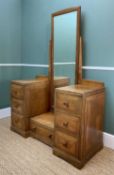 PAUL MATT FOR BRYNMAWR: ARTS & CRAFTS OAK DRESSING TABLE, fitted six drawers below cheval mirror,