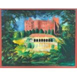 ‡ JOHN PIPER oil on canvas - entitled verso on Marlborough Gallery label (New York) 'Powys Castle,