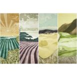 ‡ JOHN BRUNSDON The Gower Suite set of four limited edition (35/150) coloured lithographs - to