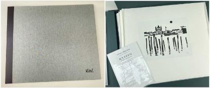 ‡ SIR KYFFIN WILLIAMS RA & GWASG GREGYNOG portfolio of six limited edition (18/100) linocuts -