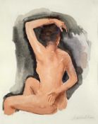 ‡ HARRY HOLLAND watercolour and inkwash - nude, signedDimensions: 30 x 23cmsProvenance:private