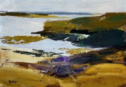 ‡ DONALD McINTYRE oil on board - entitled verso 'Trearddur Bay, Anglesey', signed with