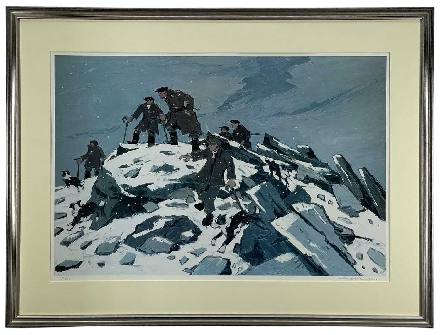 ‡ SIR KYFFIN WILLIAMS RA limited edition (14/250) print - entitled 'The Gathering (Farmers on Glyder - Image 2 of 2