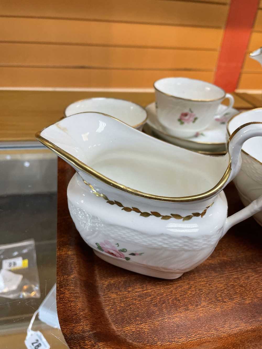 SWANSEA PORCELAIN PART TEA-SET circa 1815-1820, comprising teapot with stand and cover, sucrier - Image 8 of 17