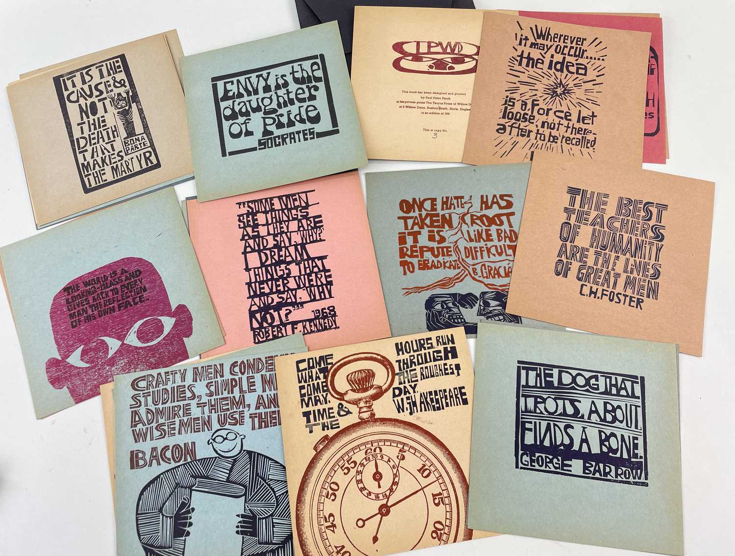 ‡ PAUL PETER PIECH limited edition (3/300) print - 24 illustrated proverbs contained in small