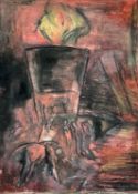 ‡ GRAHAM SUTHERLAND mixed media, crayon and pencil - industrial scene with figures, entitled