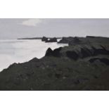 ‡ SIR KYFFIN WILLIAMS RA oil on canvas - view across Gower coastline, view across headland with