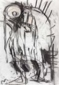 ‡ WILLIAM BROWN charcoal drawing - Mari Llwyd procession, signed and dated 2005 Dimensions: 61 x