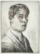 ‡ EDGAR HOLLOWAY etching - self portrait no. 23, signed in pencilDimensions: 13.5 x
