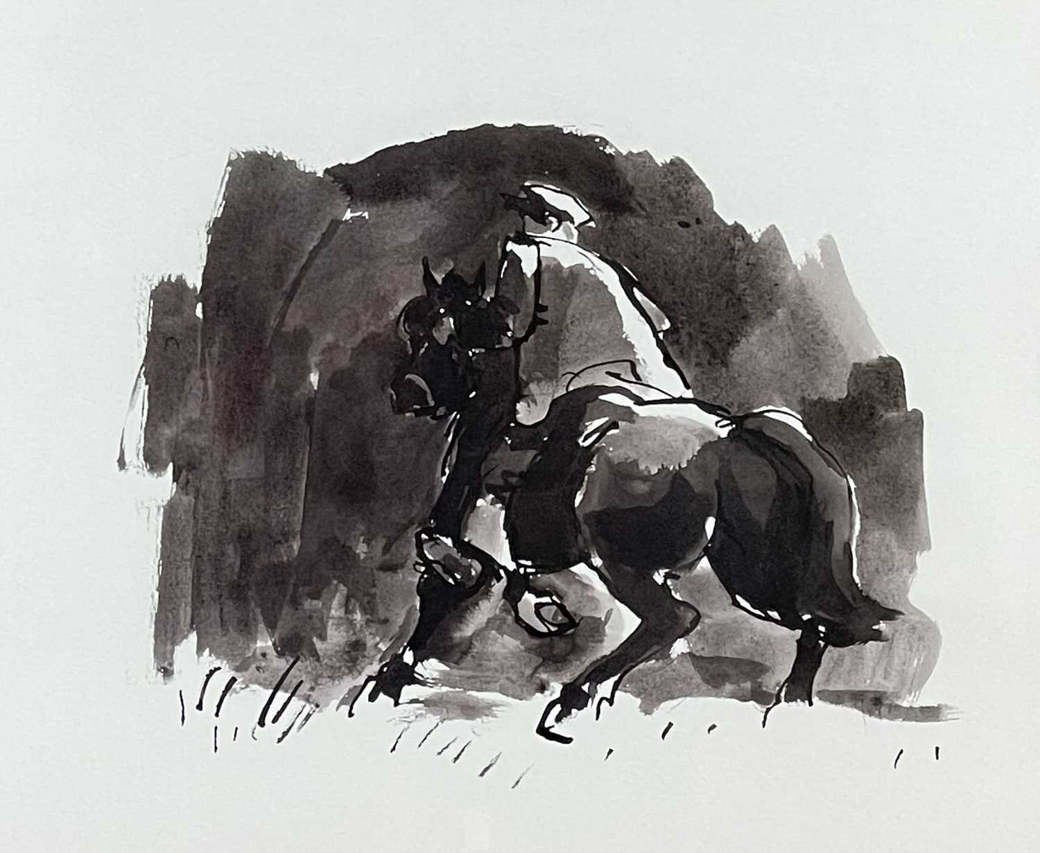 ‡ SIR KYFFIN WILLIAMS RA colourwash print - farmer on cobb, unsignedDimensions: 37 x