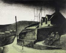 ‡ GEORGE CHAPMAN limited edition (19/50) coloured etching - entitled verso 'Rhondda Valley Street (