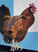 ‡ ALEX CAMPBELL liquitex acrylic paint - entitled verso 'Hen', signedDimensions: 40 x