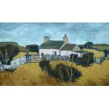 ‡ TOM GERRARD oil on board - Anglesey small holding with cottage, signedDimensions: 40 x