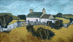 ‡ TOM GERRARD oil on board - Anglesey small holding with cottage, signedDimensions: 40 x