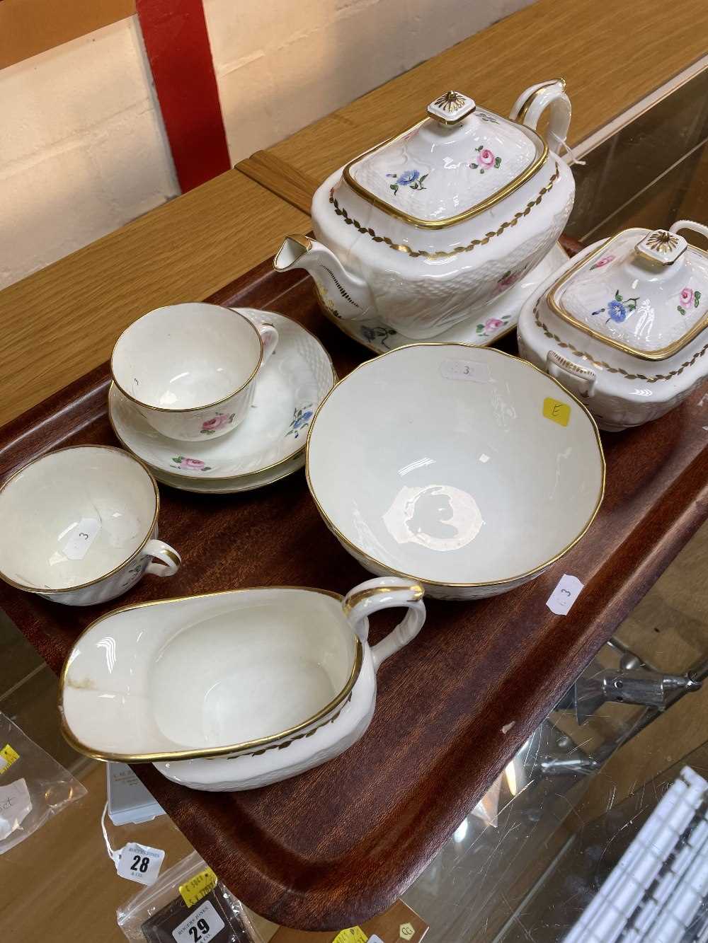 SWANSEA PORCELAIN PART TEA-SET circa 1815-1820, comprising teapot with stand and cover, sucrier - Image 6 of 17