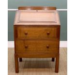 PAUL MATT FOR BRYNMAWR: OAK BUREAU, 1930s, stage back above step moulded angled fall and sides,