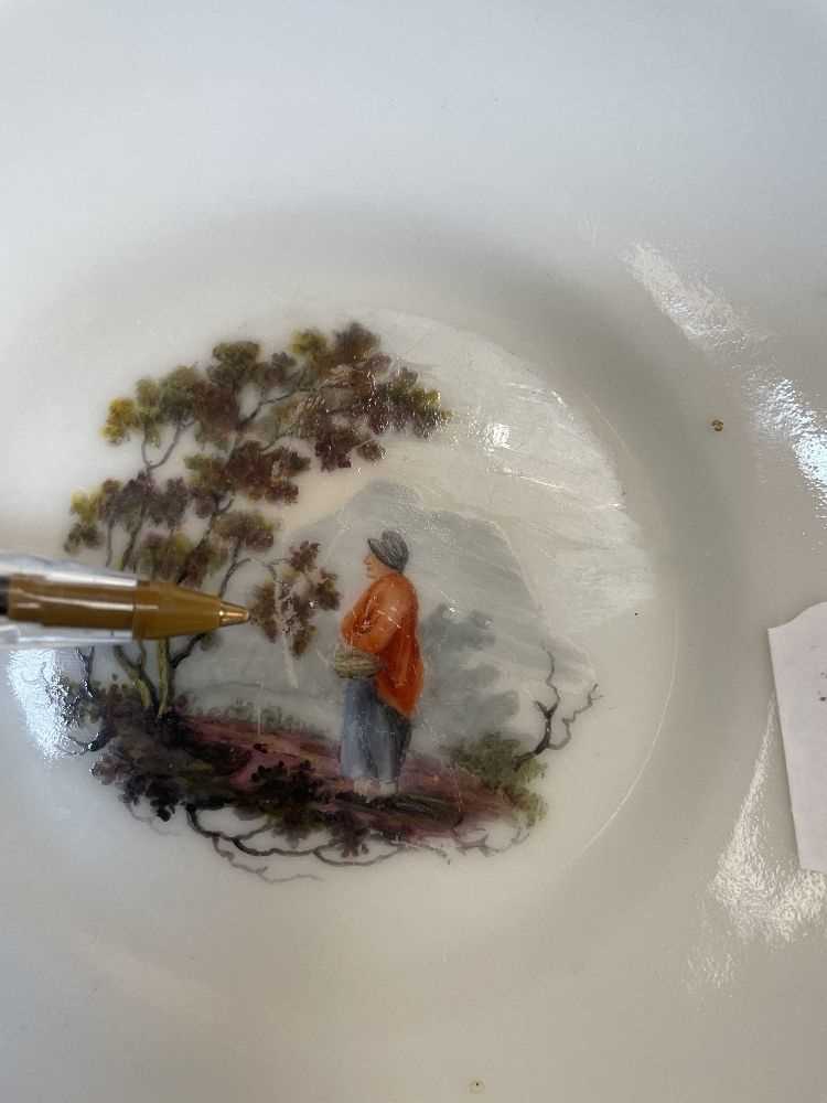 SWANSEA GLASSY PASTE PORCELAIN CUP & SAUCER, circa 1815, decorated by William Billingsley, the cup - Image 8 of 20