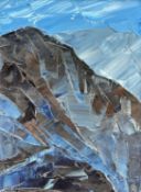 ‡ GWYN ROBERTS oil on canvas - Eryri (Snowdonia) mountain side, signed with initialsDimensions: 40 x