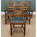 PAUL MATT FOR BRYNMAWR: SET OF SIX ARTS & CRAFTS OAK DINING CHAIRS, with double bar square backs and