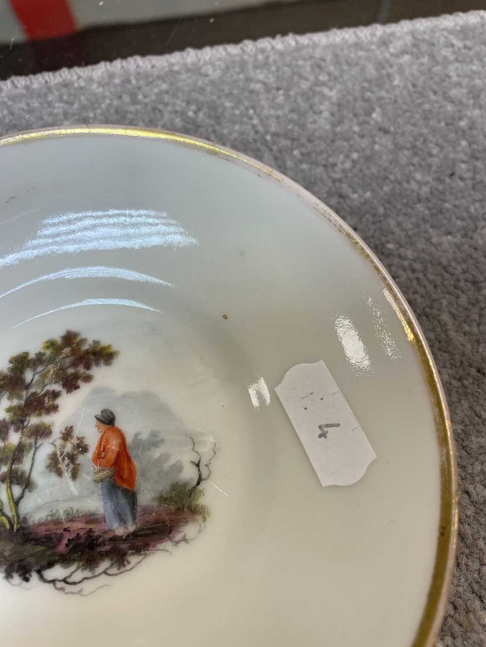 SWANSEA GLASSY PASTE PORCELAIN CUP & SAUCER, circa 1815, decorated by William Billingsley, the cup - Image 14 of 20