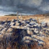 ‡ KEITH BOWEN oil on panel - entitled verso 'Bwlch (Stone Wall Gap)', signed and dated